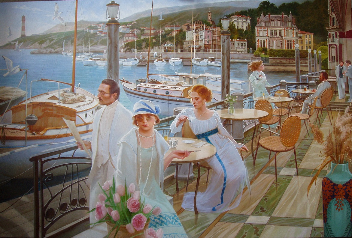 Когда-то в Каннах 120х180, х.м., 2012  |  Once in Cannes 120x180, 2012