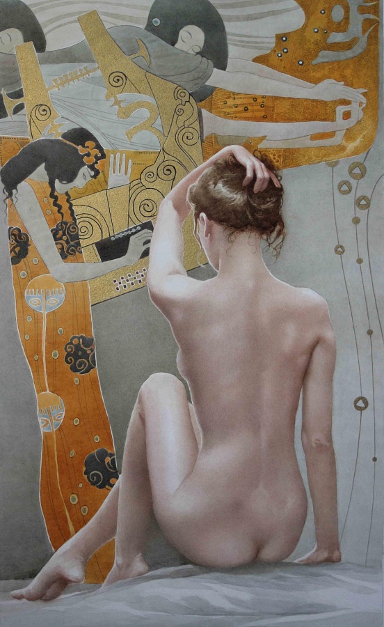 О Климте 75х45 акварель, 2013 |  About Klimt, watercolor