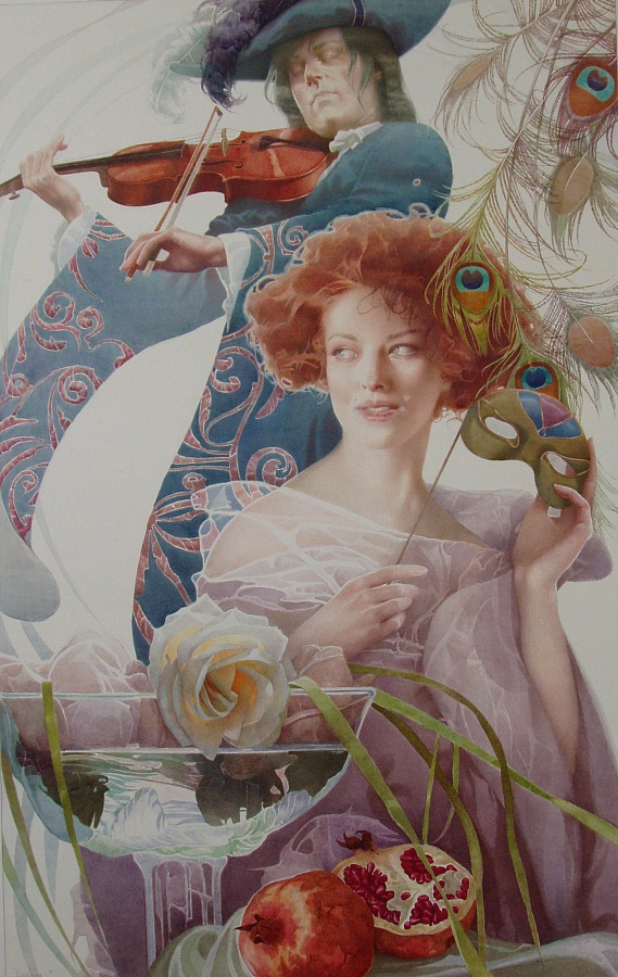 Карнавал- 73х46, акварель, 2007 |  Carnival, watercolor