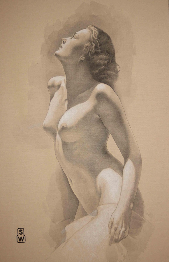 К свету 68,5х42 акварель, 2014 |  To the light, watercolor