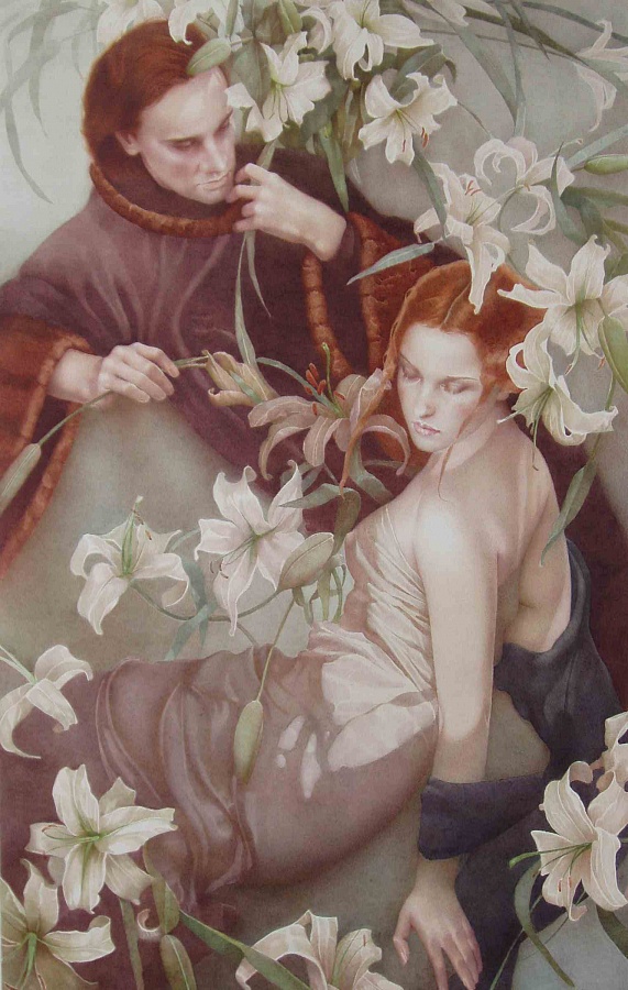 Лилии, акварель  |  Lilies, watercolor